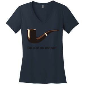 This Is Not A Pipe Women's V-Neck T-Shirt