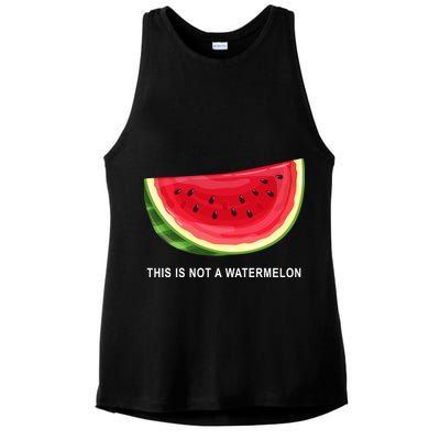 This Is Not A Watermelon Funny Ladies PosiCharge Tri-Blend Wicking Tank