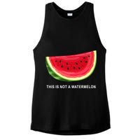 This Is Not A Watermelon Funny Ladies PosiCharge Tri-Blend Wicking Tank