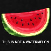This Is Not A Watermelon Funny Ladies PosiCharge Tri-Blend Wicking Tank