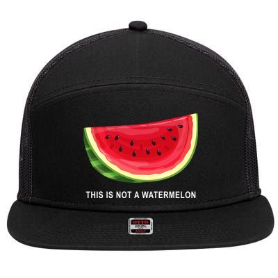 This Is Not A Watermelon Funny 7 Panel Mesh Trucker Snapback Hat