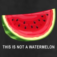 This Is Not A Watermelon Funny 7 Panel Mesh Trucker Snapback Hat