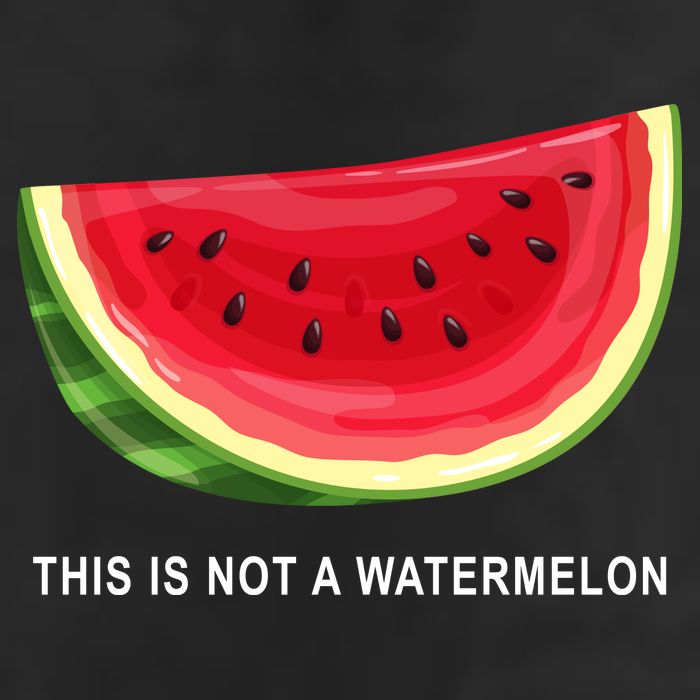 This Is Not A Watermelon Funny 7 Panel Mesh Trucker Snapback Hat