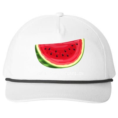 This Is Not A Watermelon Funny Snapback Five-Panel Rope Hat