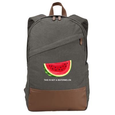 This Is Not A Watermelon Funny Cotton Canvas Backpack