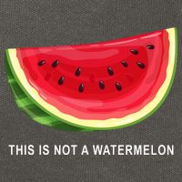 This Is Not A Watermelon Funny Cotton Canvas Backpack