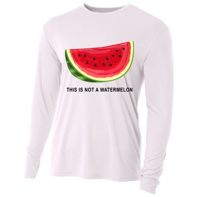 This Is Not A Watermelon Funny Cooling Performance Long Sleeve Crew