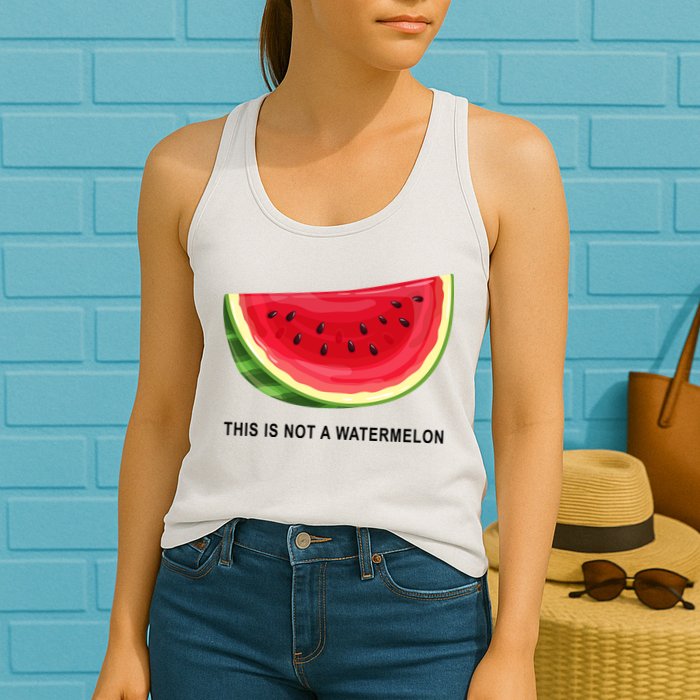 This Is Not A Watermelon Funny Womens Tank Top