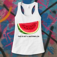 This Is Not A Watermelon Funny Womens Tank Top