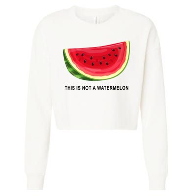 This Is Not A Watermelon Funny Cropped Pullover Crew