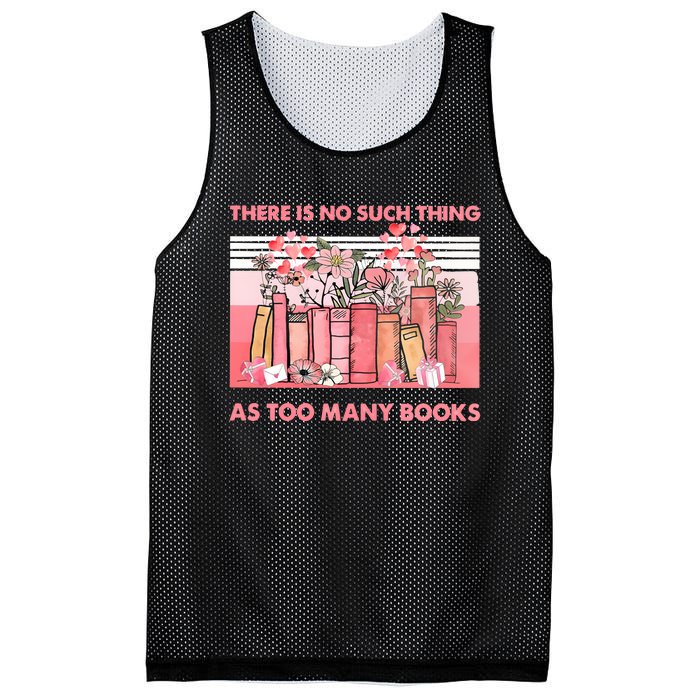 There Is No Such Thing As Too Many Books Mesh Reversible Basketball Jersey Tank