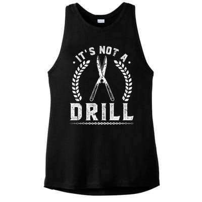 This Is Not A Drill Garden Scissors Gardener Gift Ladies PosiCharge Tri-Blend Wicking Tank