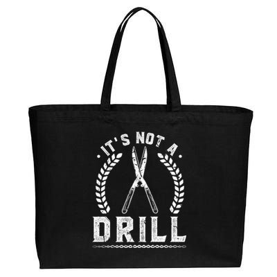 This Is Not A Drill Garden Scissors Gardener Gift Cotton Canvas Jumbo Tote