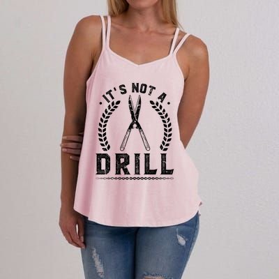 This Is Not A Drill Garden Scissors Gardener Gift Women's Strappy Tank