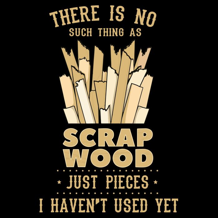 There Is No Scrap Wood Woodworking Woodworker Carpenter Cropped Pullover Crew