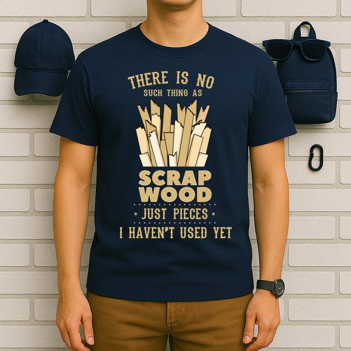 There Is No Scrap Wood Woodworking Woodworker Carpenter T-Shirt