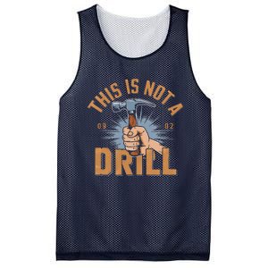 This Is Not A Drill Tools Hammer Builder Woodworking Mesh Reversible Basketball Jersey Tank