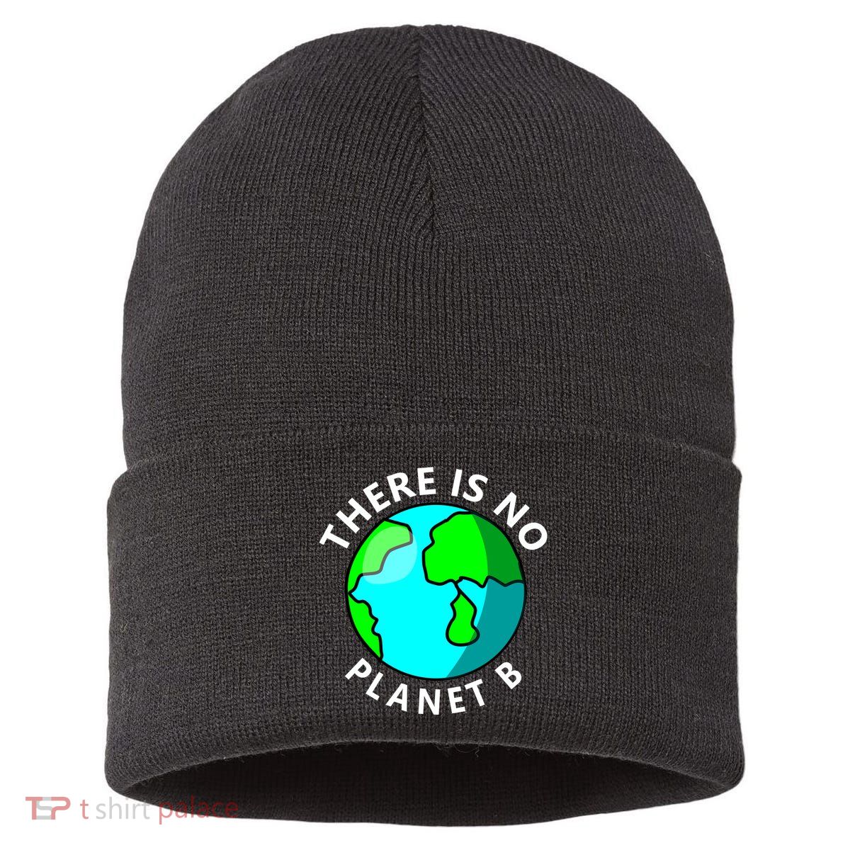 There Is No Planet B Earth Day Sustainable Knit Beanie