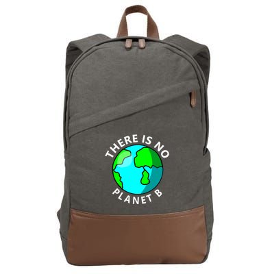 There Is No Planet B Earth Day Cotton Canvas Backpack