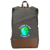 There Is No Planet B Earth Day Cotton Canvas Backpack