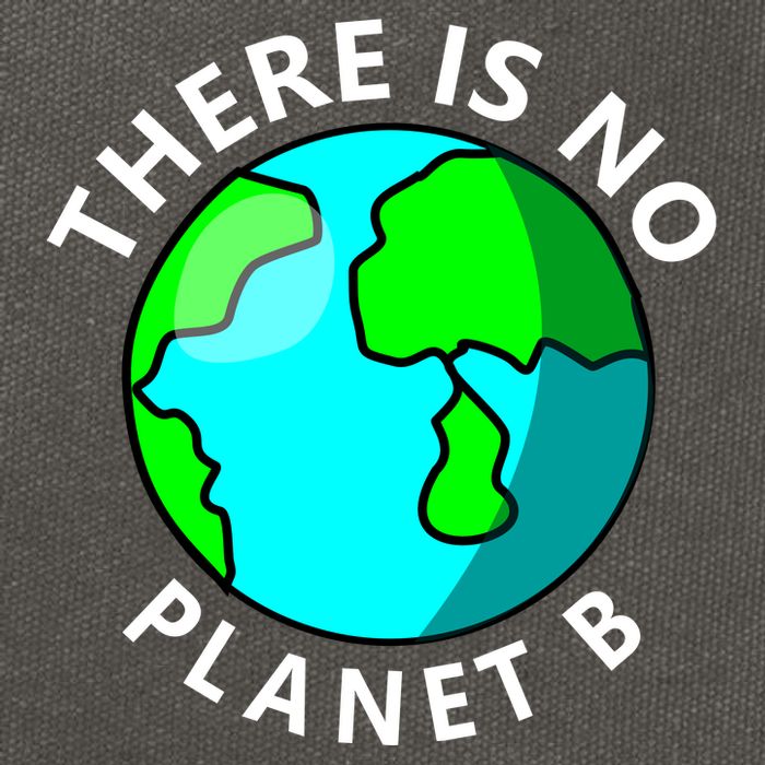 There Is No Planet B Earth Day Cotton Canvas Backpack