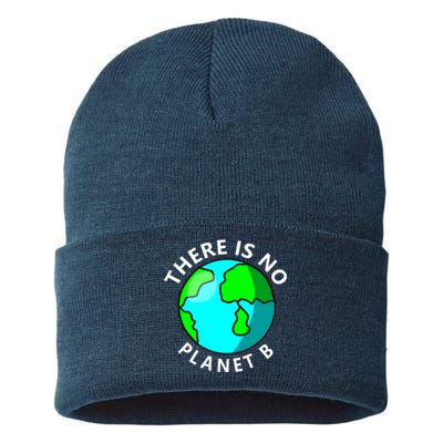 There Is No Planet B Earth Day Sustainable Knit Beanie