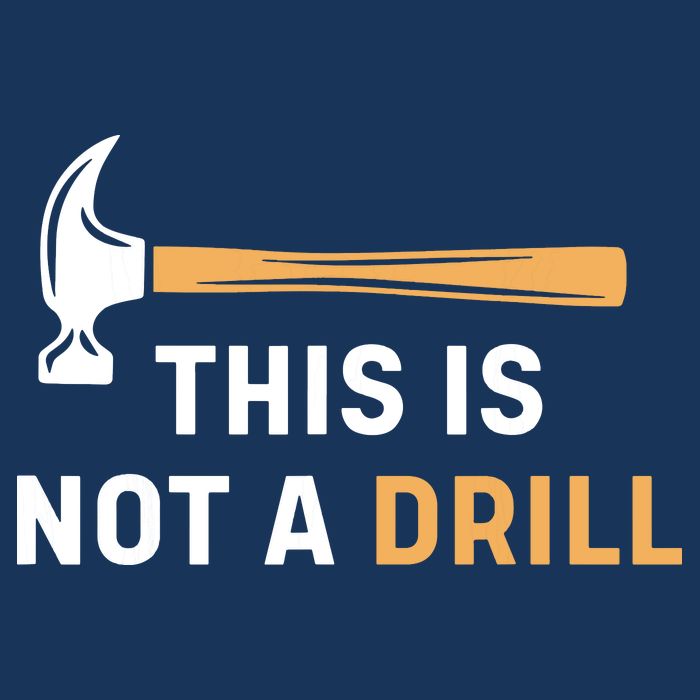 This Is Not A Drill Funny Carpenter Woodworking Golf Towel