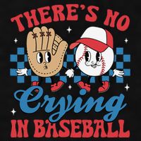 There Is No Crying In Baseball Funny Game Day Baseball Ladies PosiCharge Tri-Blend Wicking Tank