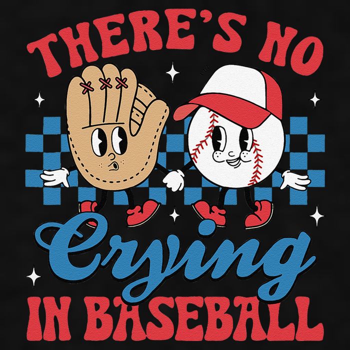 There Is No Crying In Baseball Funny Game Day Baseball Ladies PosiCharge Tri-Blend Wicking Tank