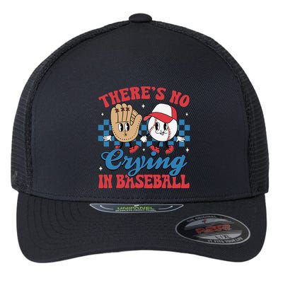 There Is No Crying In Baseball Funny Game Day Baseball Flexfit Unipanel Trucker Cap