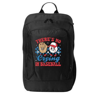 There Is No Crying In Baseball Funny Game Day Baseball City Backpack