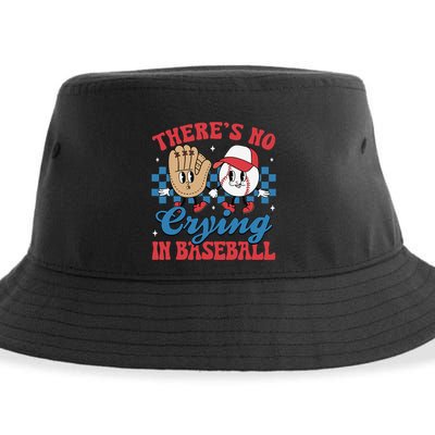 There Is No Crying In Baseball Funny Game Day Baseball Sustainable Bucket Hat