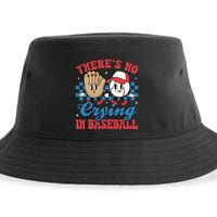 There Is No Crying In Baseball Funny Game Day Baseball Sustainable Bucket Hat