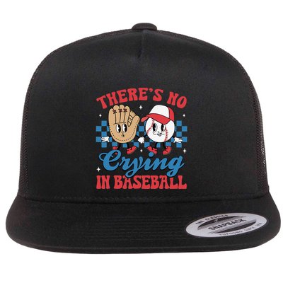 There Is No Crying In Baseball Funny Game Day Baseball Flatbill Hat