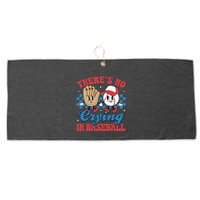 There Is No Crying In Baseball Funny Game Day Baseball Large Microfiber Waffle Golf Towel