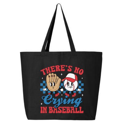 There Is No Crying In Baseball Funny Game Day Baseball 25L Jumbo Tote