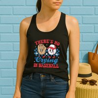 There Is No Crying In Baseball Funny Game Day Baseball Womens Tank Top