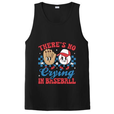 There Is No Crying In Baseball Funny Game Day Baseball PosiCharge Competitor Tank