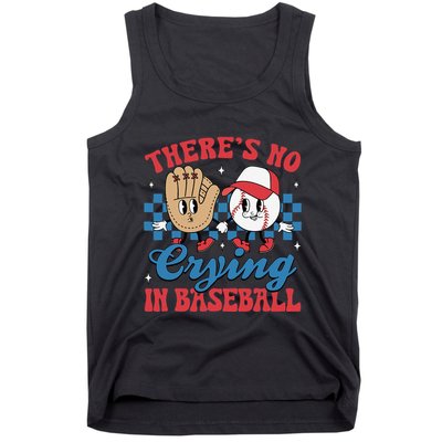 There Is No Crying In Baseball Funny Game Day Baseball Tank Top