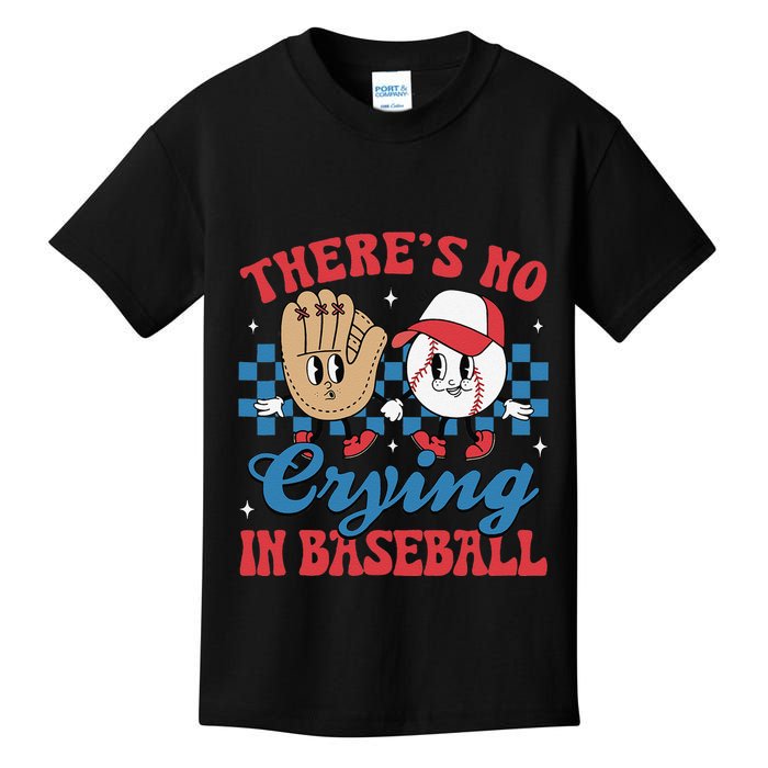 There Is No Crying In Baseball Funny Game Day Baseball Kids T-Shirt