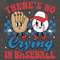 There Is No Crying In Baseball Funny Game Day Baseball Vector Backpack