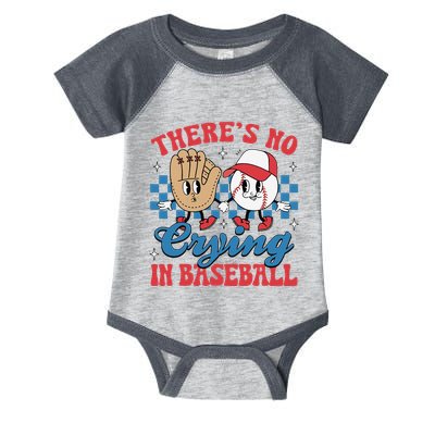 There Is No Crying In Baseball Funny Game Day Baseball Infant Baby Jersey Bodysuit