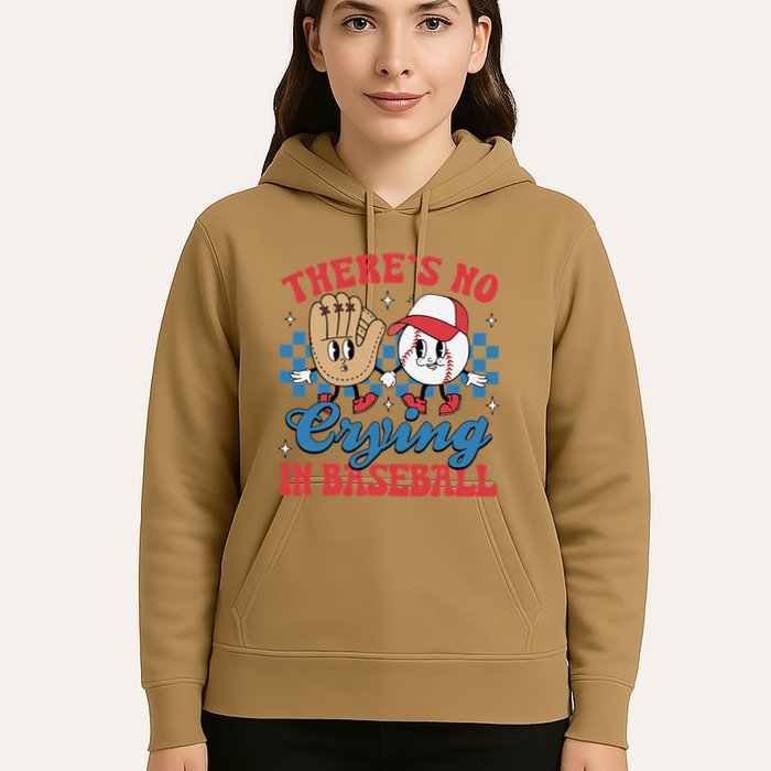 There Is No Crying In Baseball Funny Game Day Baseball Hoodie