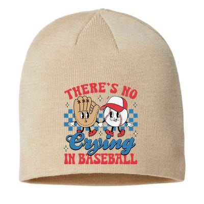 There Is No Crying In Baseball Funny Game Day Baseball Sustainable Beanie