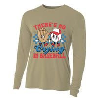 There Is No Crying In Baseball Funny Game Day Baseball Cooling Performance Long Sleeve Crew