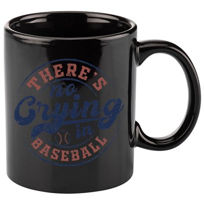 There Is No Crying In Baseball Funny Game Day Baseball 11oz C Handle Ceramic Mug