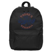 There Is No Crying In Baseball Funny Game Day Baseball 16 in Basic Backpack