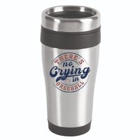 There Is No Crying In Baseball Funny Game Day Baseball 16oz Travel Tumbler