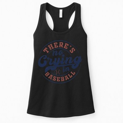 There Is No Crying In Baseball Funny Game Day Baseball Womens Tank Top