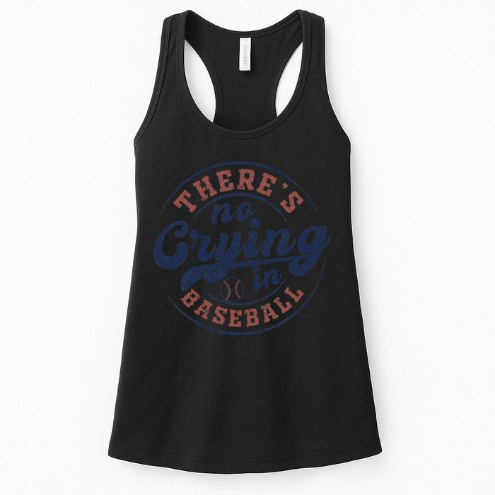 There Is No Crying In Baseball Funny Game Day Baseball Womens Tank Top